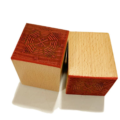 Taoist seal, heaven and earth Eight Diagrams seal, 5cm single-sided seal, peach wood seal, Taoist Legal supplies