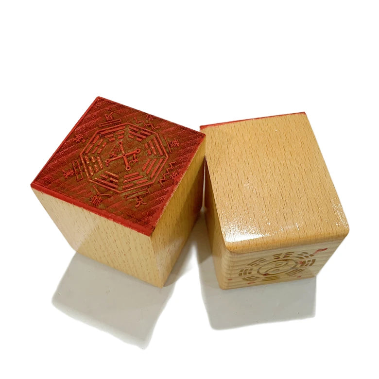 Taoist seal, heaven and earth Eight Diagrams seal, 5cm single-sided seal, peach wood seal, Taoist Legal supplies