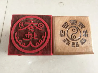 Taoist seal, heaven and earth order seal, Taoist Dharma seal, peach wood, single side seal, Taoist ritual tools