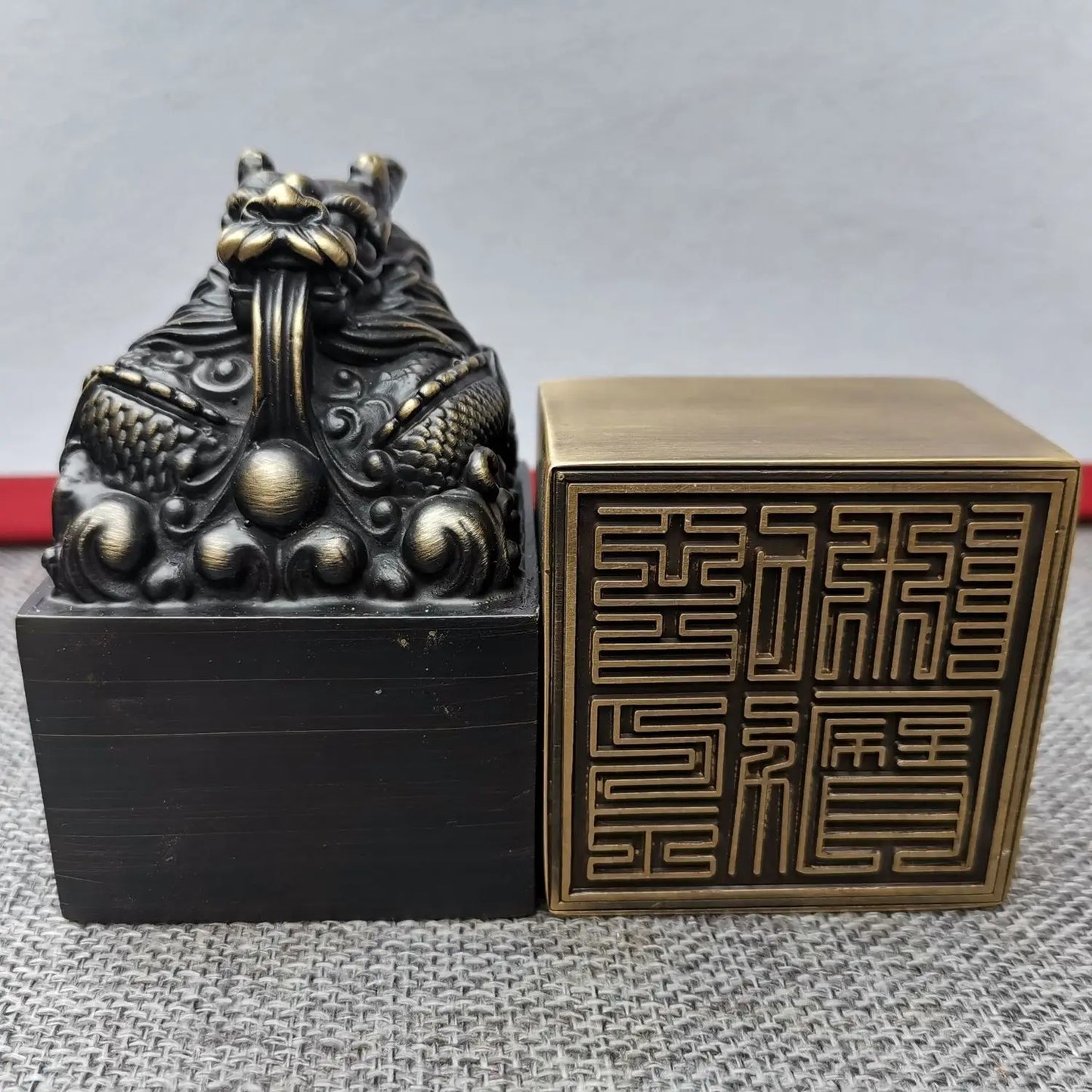 Taoist seal, hollow heart seal, Taoist Shibao seal, Taoist magic weapon, dragon head, lion head copper seal - Taoist Shibao se