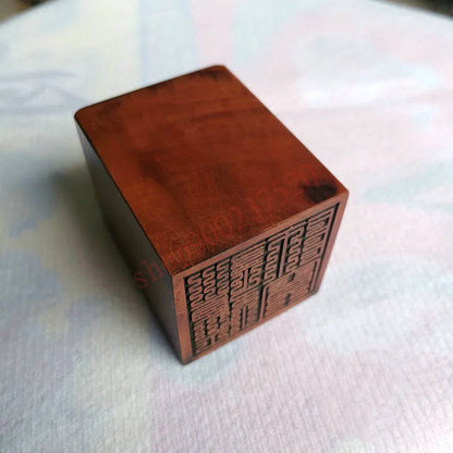 Taoist seal, lightning stroke old jujube wood, Taoist supplies, jiudiezhuan Taoist Scripture master's seal