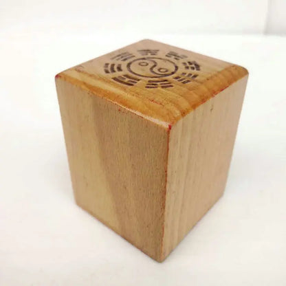 Taoist seal, peach wood single side seal, Taoist supplies, yellow God of wealth seal