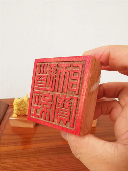 Taoist seals - Taoist Scripture Shibao seal, boxwood seal, dragon turtle seal, Taoist seal, one side seal, Sanbao seal