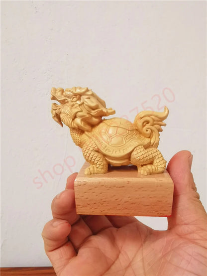 Taoist seals - Taoist Scripture Shibao seal, boxwood seal, dragon turtle seal, Taoist seal, one side seal, Sanbao seal