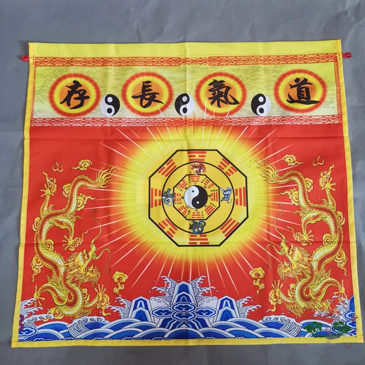 Taoist supplies, Daoqi Changcun table skirt, Shuanglong Bagua table skirt, fatan cloth, Daoqi Changcun Shuanglong table skirt