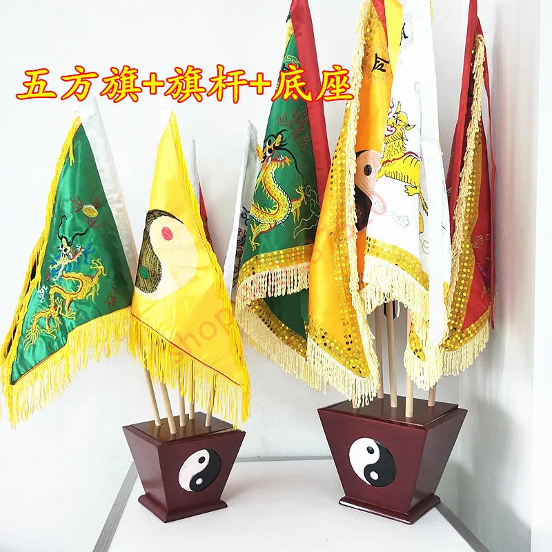 Taoist supplies, Lingqi, Wuxing banner, wuse dragon flag, Wuying banner, Wufang banner, Wulong banner, full set of double-sided