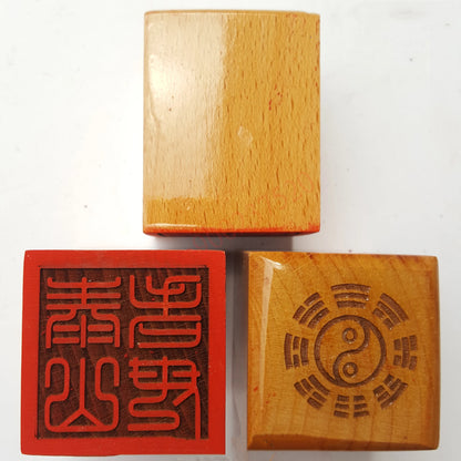 Taoist supplies, Taishan mother seal, peach wood single side seal, exquisite Taoist magic tools, handicrafts