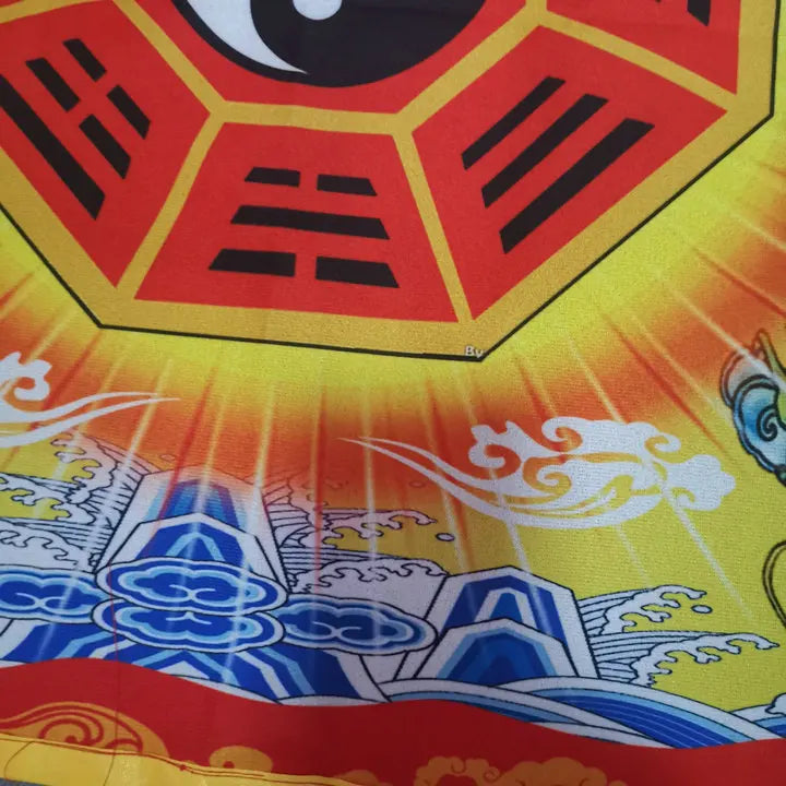 Taoist supplies, Taoist spirit forever, tablecloth, double dragon Bagua, table skirt, altar cloth, exquisite Taoist embroidery