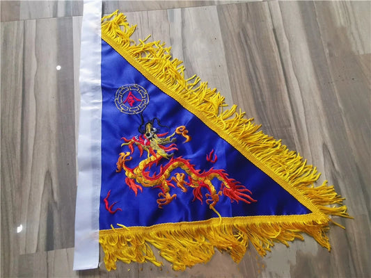 Taoist supplies, blue dragon flag, five dragon flag, one side, blue dragon flag, Taoist flag magic weapon