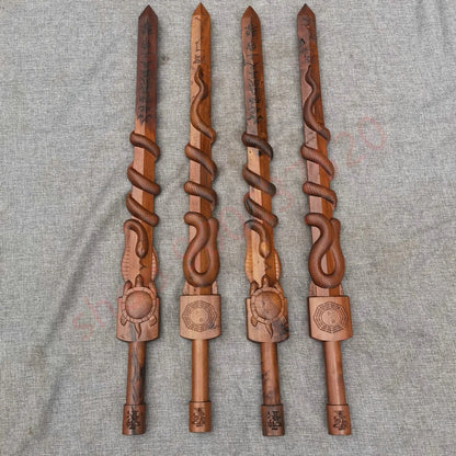 Taoist supplies, lightning strike jujube wood, relief North Pole Zhenwu Xuantian God, tortoise and snake Xuanwu sword