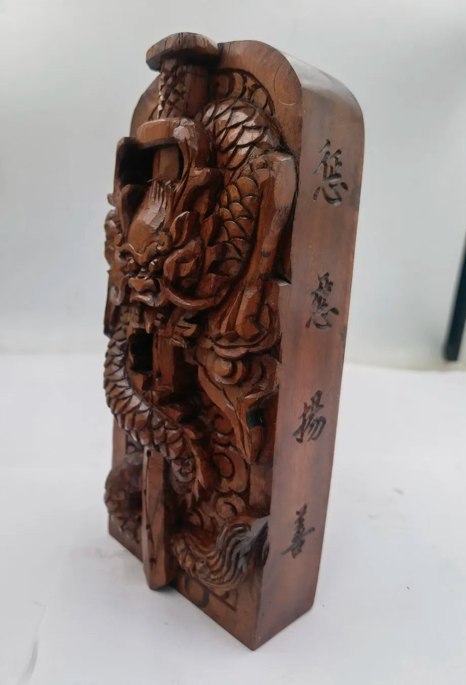 Taoist token, Five Thunder Order, hand carved, lightning striking jujube wood, Dragon Sword token, Five Thunder Order