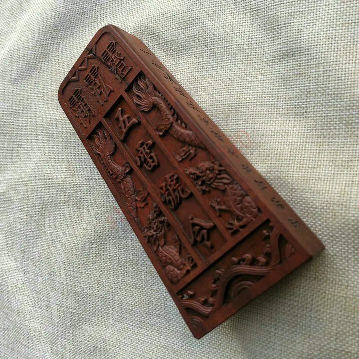 Taoist token, lightning stroke date wood, Taoist magic weapon, relief, five thunder command, Dragon Sword token