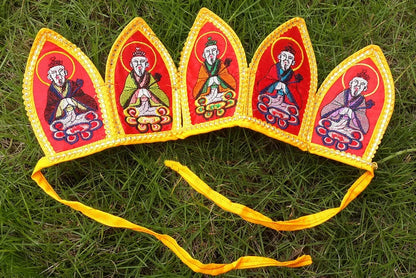 Taoist tools, Taoist ritual supplies, embroidered five party official hat, Gaogong hat, five old crowns