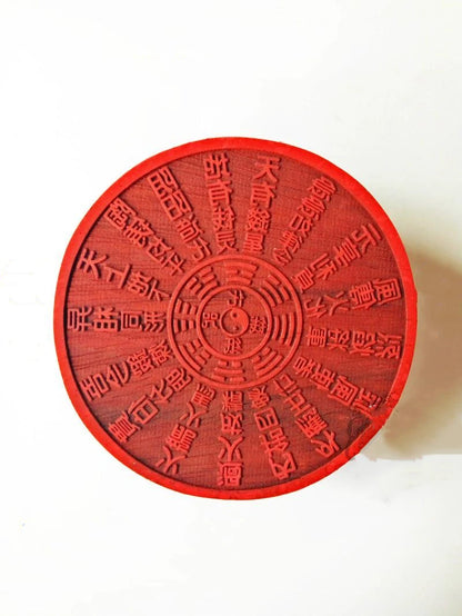 Taoist tools, Taoist supplies, Taoist seal, huazhiqian mantra seal, mahogany, 10 cm