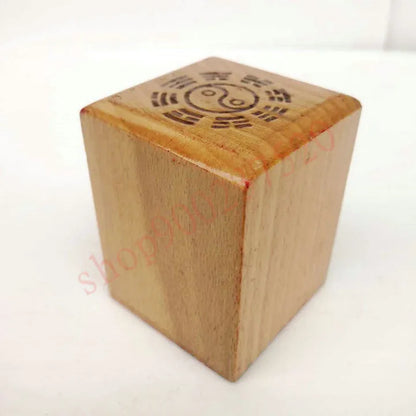 Taoist tools, Taoist supplies, single side peach wood seal, general notice, three boundary seal