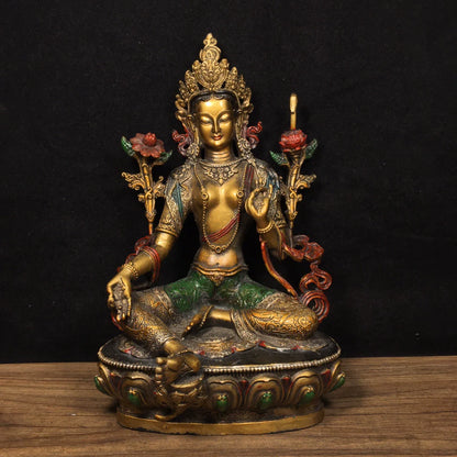 Tara AUSPICIOUS Tibetan Statue for Eliminating Negativity