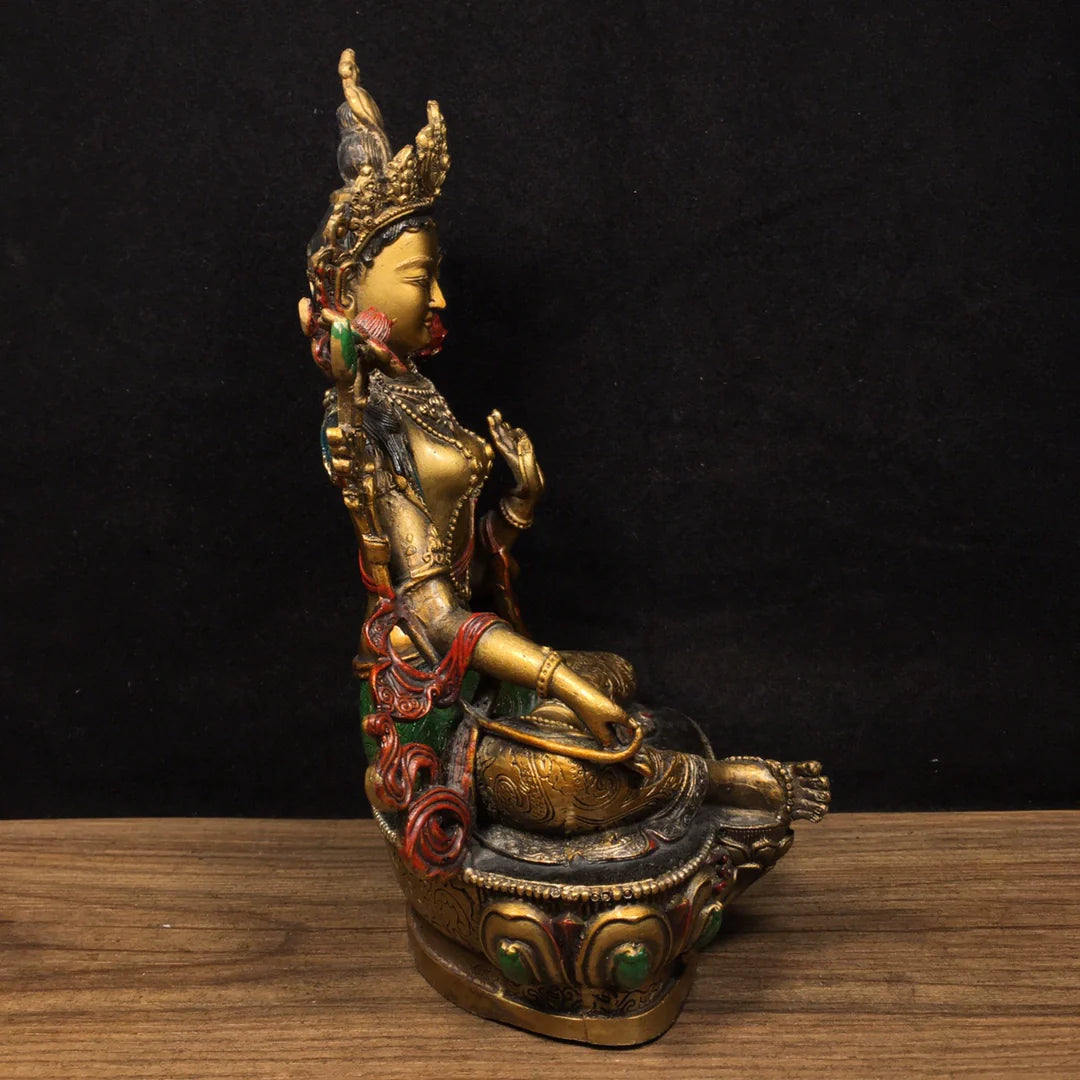 Tara AUSPICIOUS Tibetan Statue for Eliminating Negativity