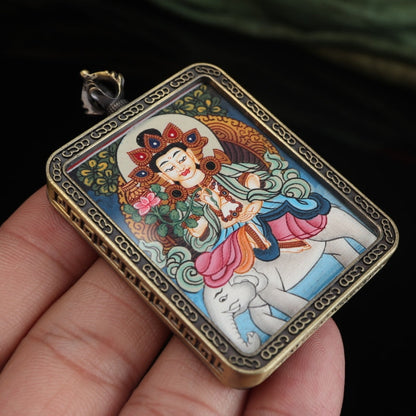 The ENLIGHTEMENT Thangka Pendant for Eliminating Ignorance