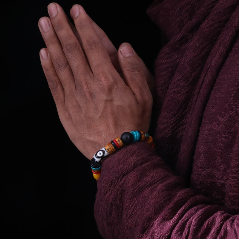 Protective Energy Dzi Tibetan Treasures Bracelet