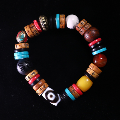 Protective Energy Dzi Tibetan Treasures Bracelet