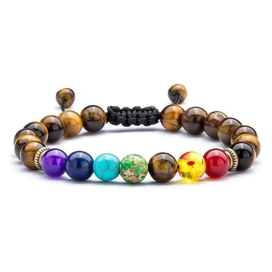 Tiger Eye Chakra Bracelet - Protection & Balance