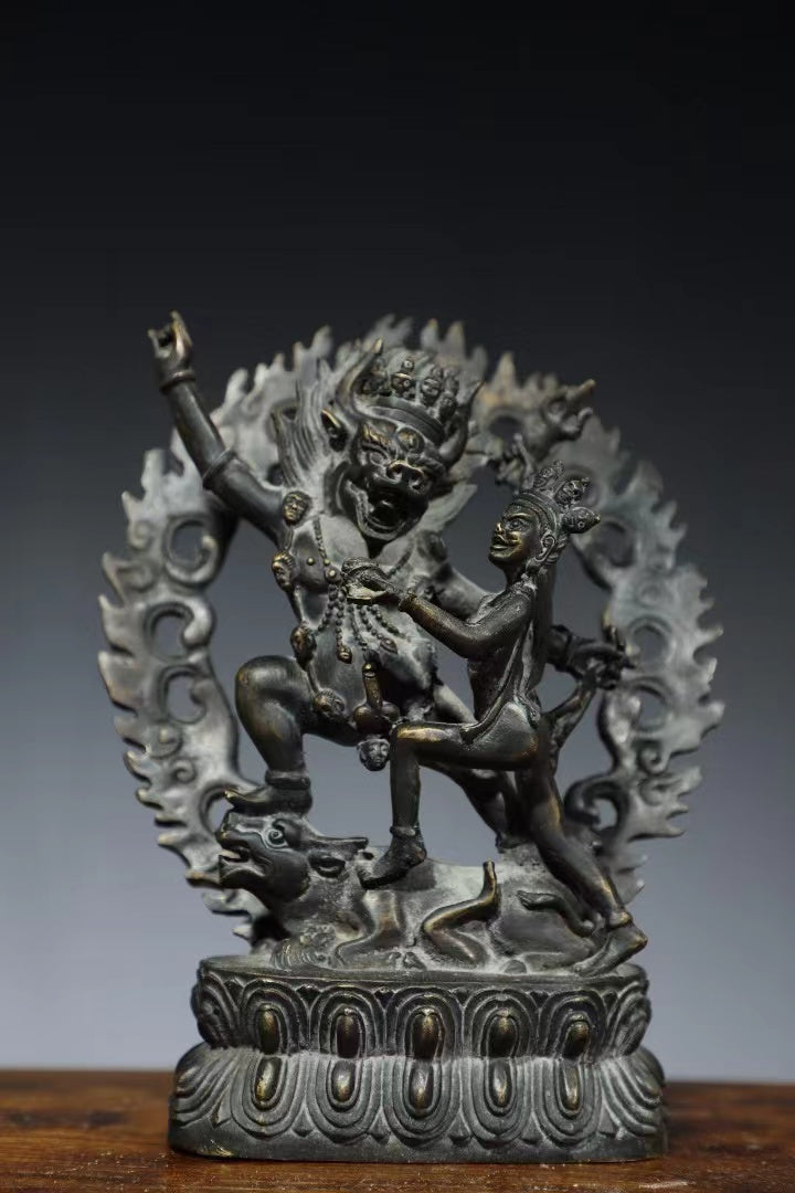 Vajrasatva GOOD KARMA Tibetan Bronze Statue for Eliminating Sin