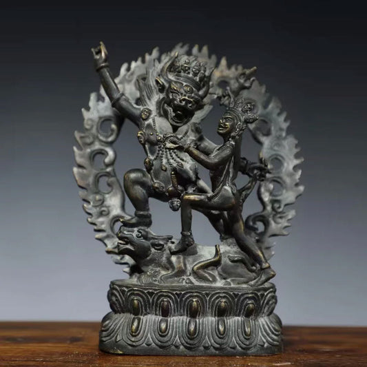 Vajrasatva GOOD KARMA Tibetan Bronze Statue for Eliminating Sin