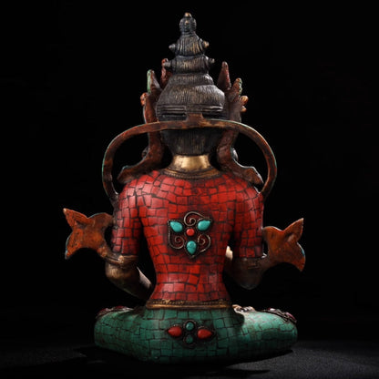 Vajrasatva GOOD KARMA Tibetan Statue for Eliminating Sin