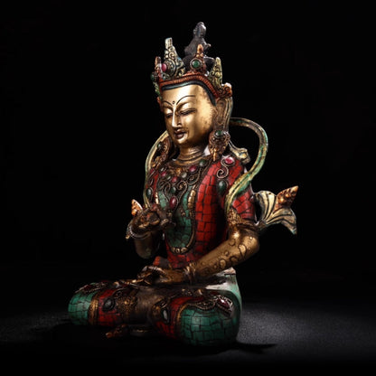 Vajrasatva GOOD KARMA Tibetan Statue for Eliminating Sin