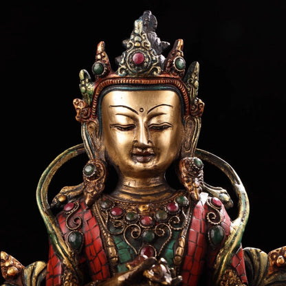 Vajrasatva GOOD KARMA Tibetan Statue for Eliminating Sin