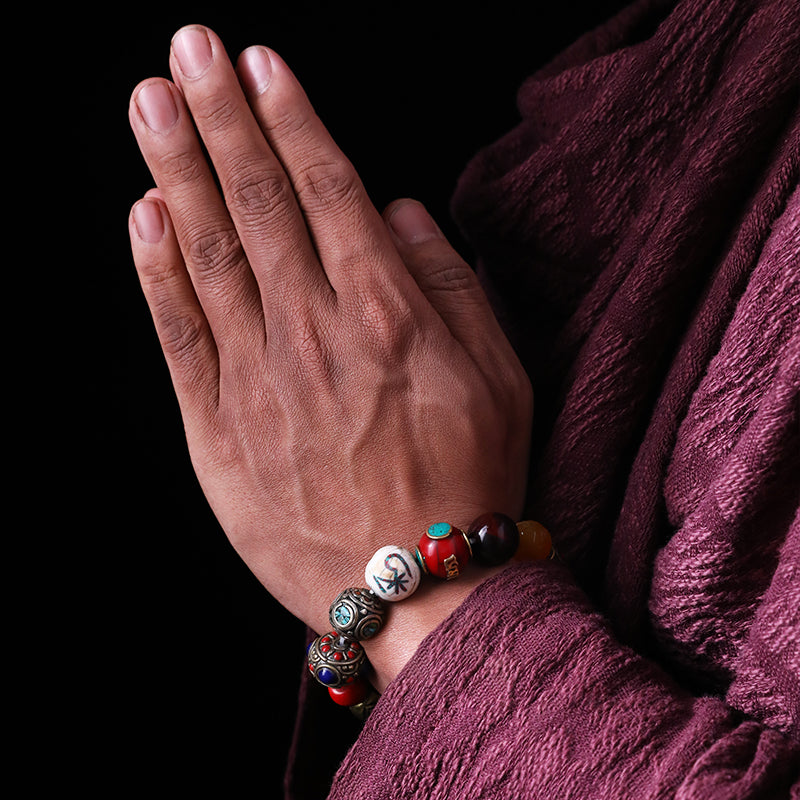 Vajravārāhī WEALTH Dzi Bracelet for Eliminating Poverty