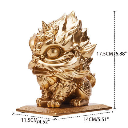 WuJiang Lion Dance Ornaments Housewarming Opening Cashier Front Desk Gifts Feng Shui Home Accessories Decoration Tea Room