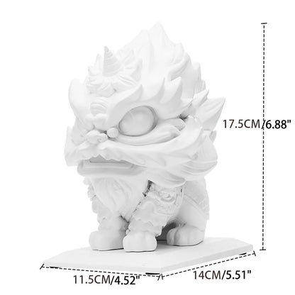 WuJiang Lion Dance Ornaments Housewarming Opening Cashier Front Desk Gifts Feng Shui Home Accessories Decoration Tea Room