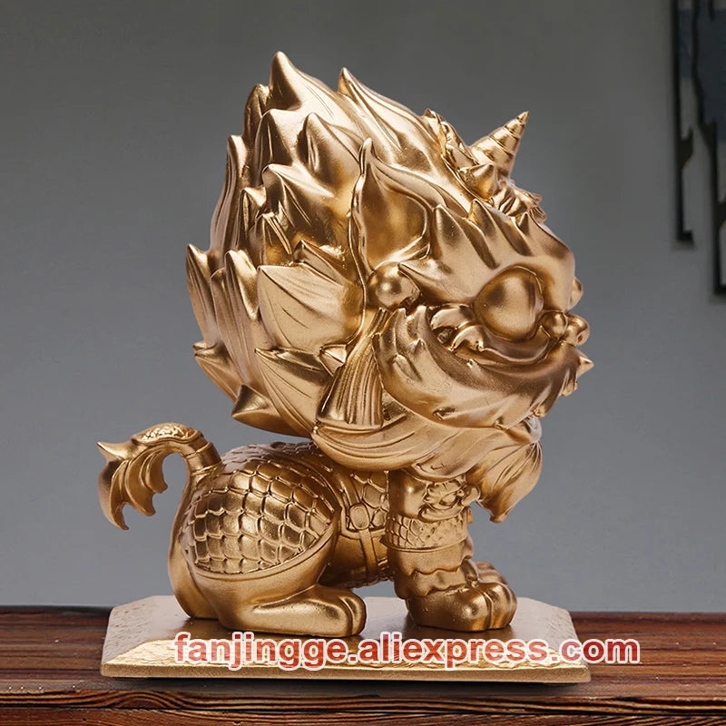 WuJiang Lion Dance Ornaments Housewarming Opening Cashier Front Desk Gifts Feng Shui Home Accessories Decoration Tea Room