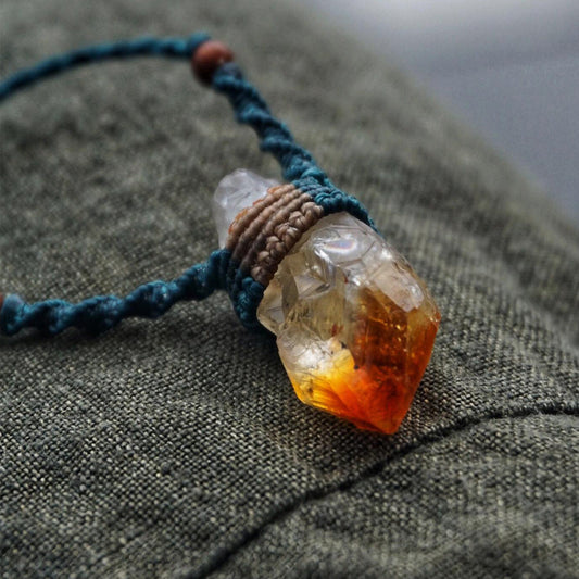 Integrated Wealth Merge Citrine Crystal Pendant