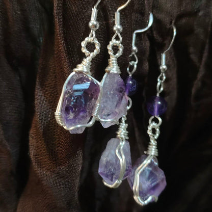 Spiritual Wisdom Flow Amethyst Earrings