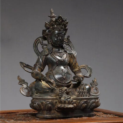 Yellow Jambhala FORTUNE Tibetan Bronze Statue for Eliminating Poverty