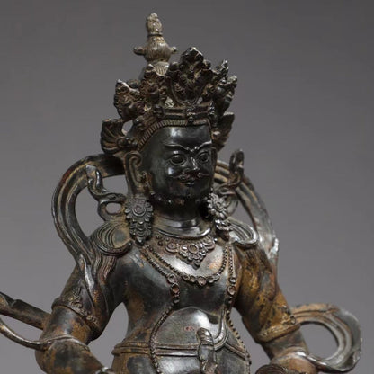 Yellow Jambhala FORTUNE Tibetan Bronze Statue for Eliminating Poverty