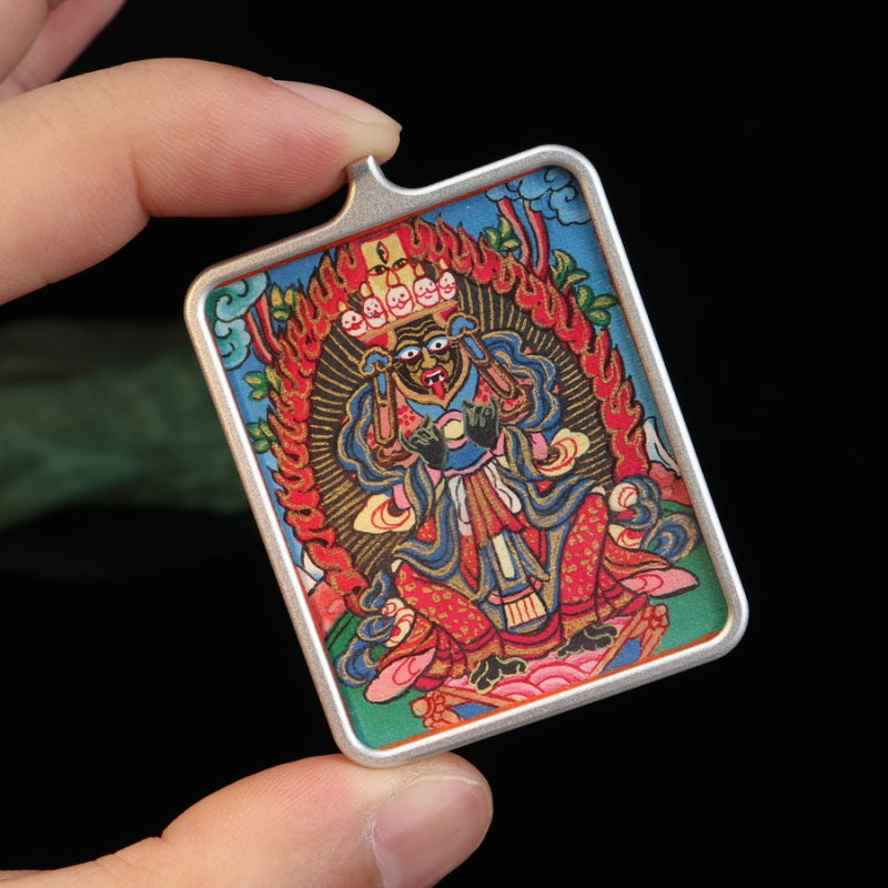 Zhajilamu (Shakyamuni Buddha) Tibetan Thangka Pendant Full-length Image