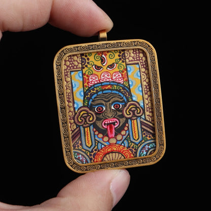 Zhajilamu (Shakyamuni Buddha) Tibetan Thangka Pendant