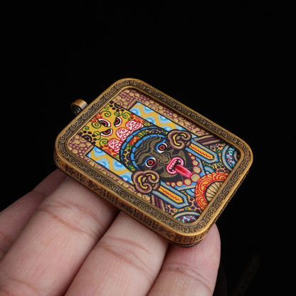 Zhajilamu (Shakyamuni Buddha) Tibetan Thangka Pendant