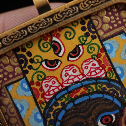 Zhajilamu (Shakyamuni Buddha) Tibetan Thangka Pendant