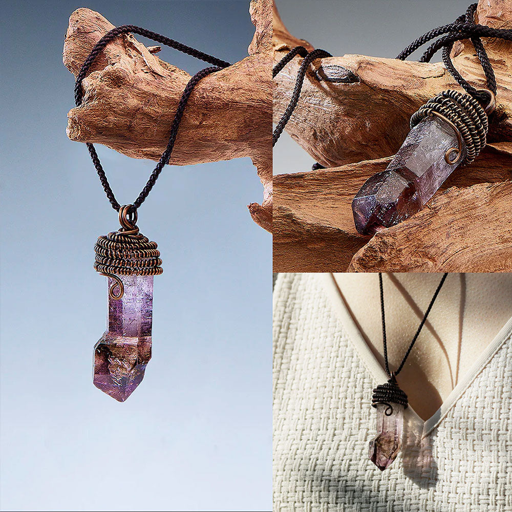 Spiritual Energy Super 7 Amethyst Pendants