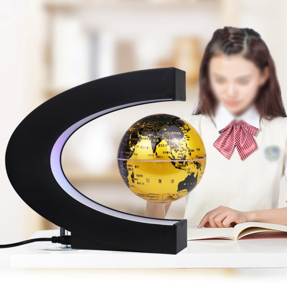 illuminating school teaching supplies suspension anti-gravity earth magnetic levitation globe World Map home desk decoration