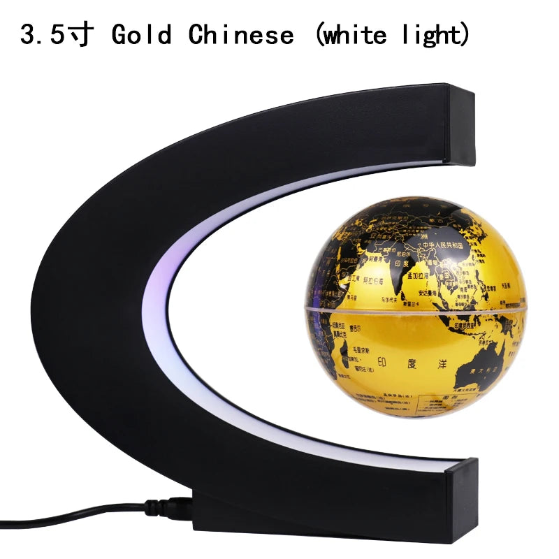 illuminating school teaching supplies suspension anti-gravity earth magnetic levitation globe World Map home desk decoration