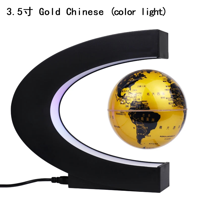 illuminating school teaching supplies suspension anti-gravity earth magnetic levitation globe World Map home desk decoration