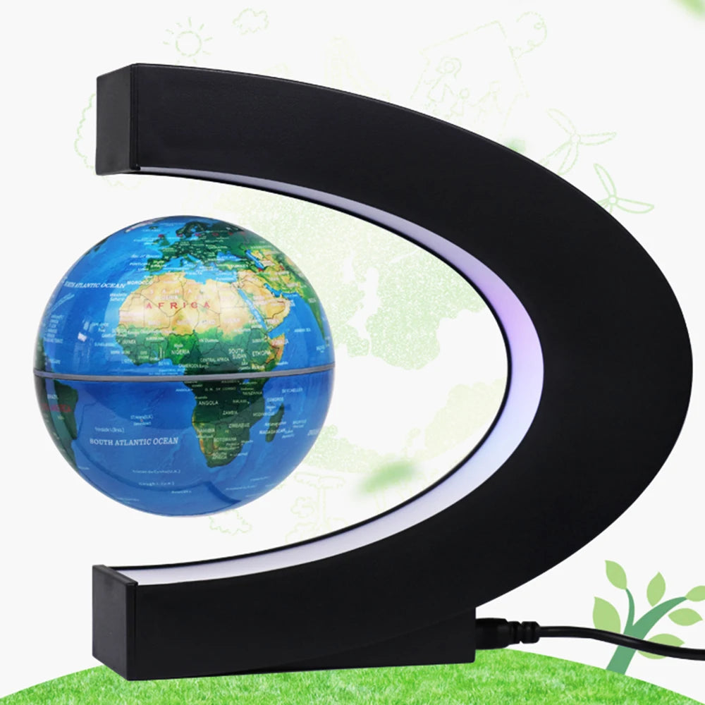 illuminating school teaching supplies suspension anti-gravity earth magnetic levitation globe World Map home desk decoration