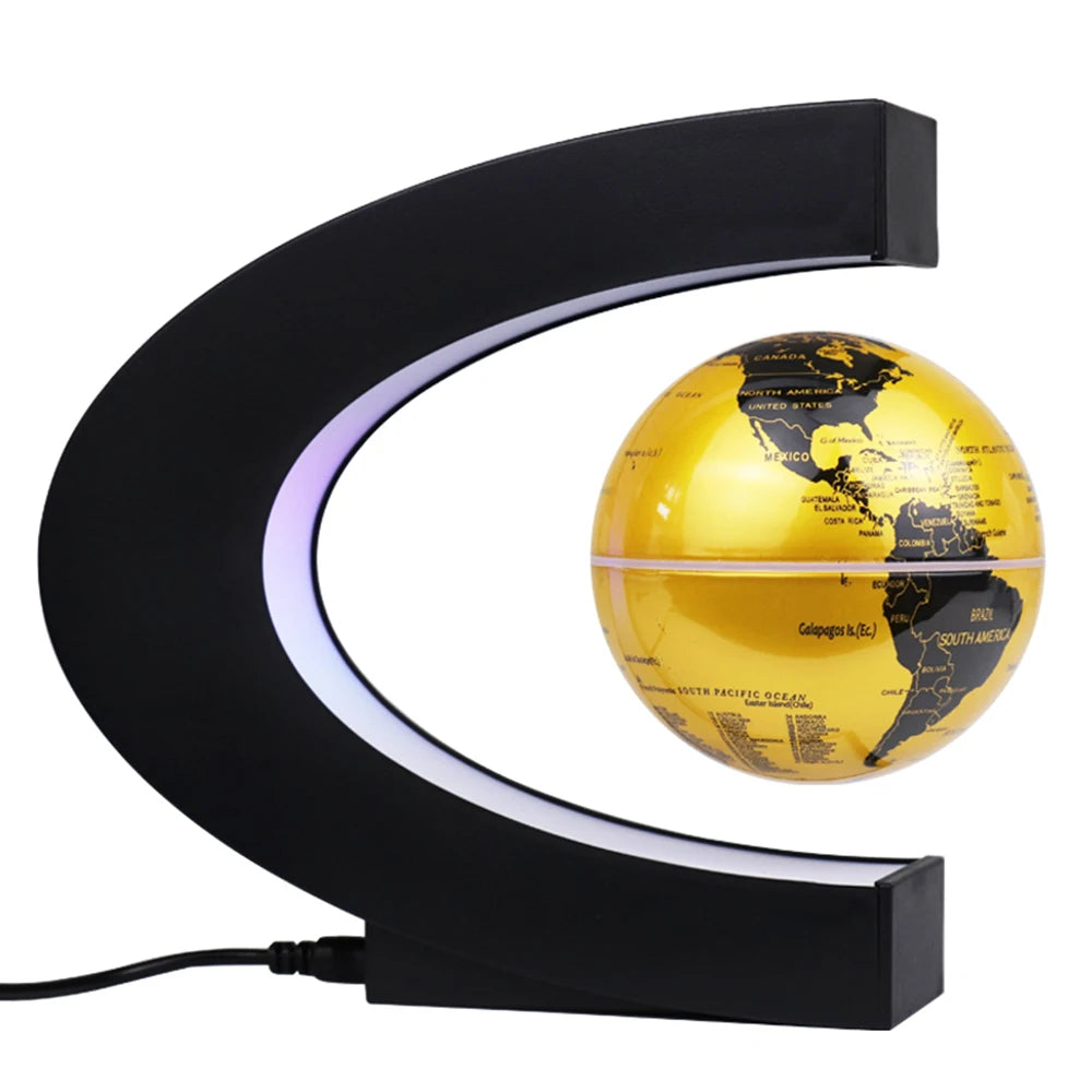 illuminating school teaching supplies suspension anti-gravity earth magnetic levitation globe World Map home desk decoration