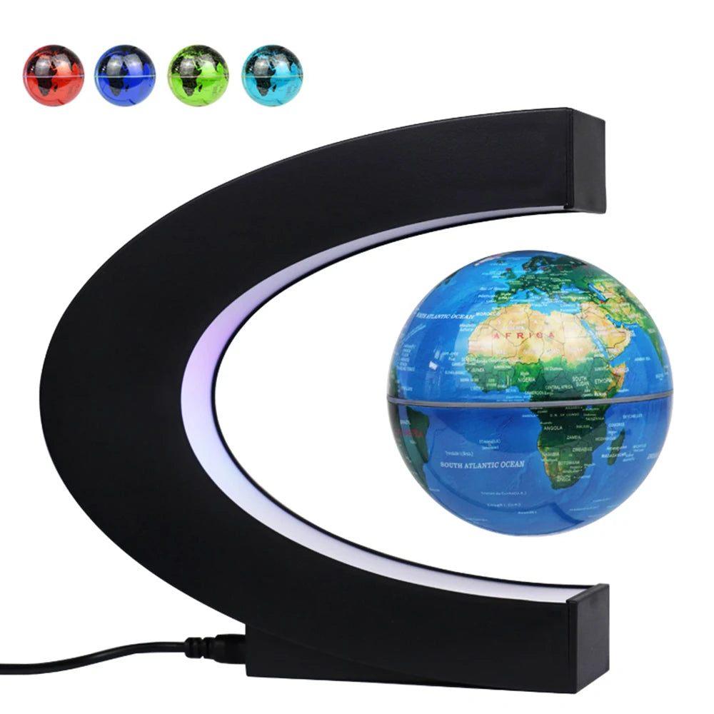 illuminating school teaching supplies suspension anti-gravity earth magnetic levitation globe World Map home desk decoration