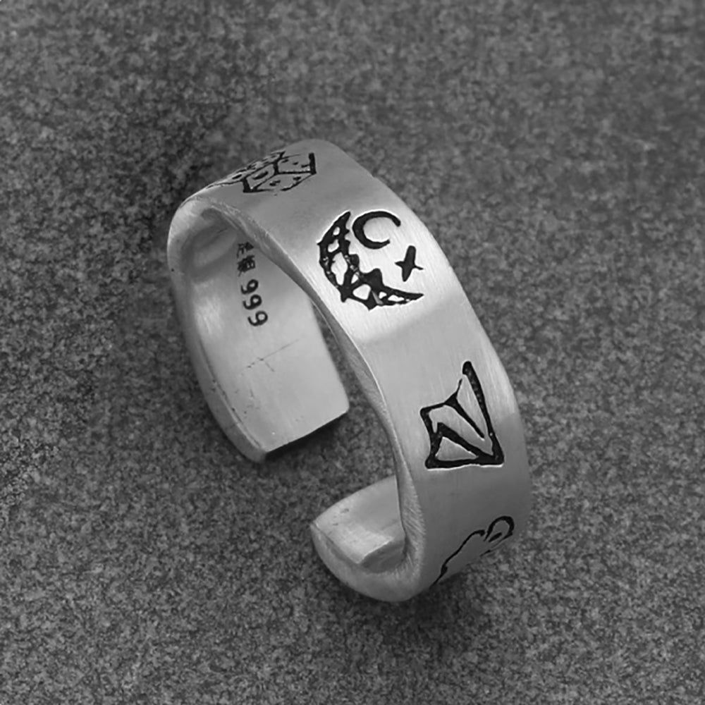 Guardian Glyphs Silver Ring